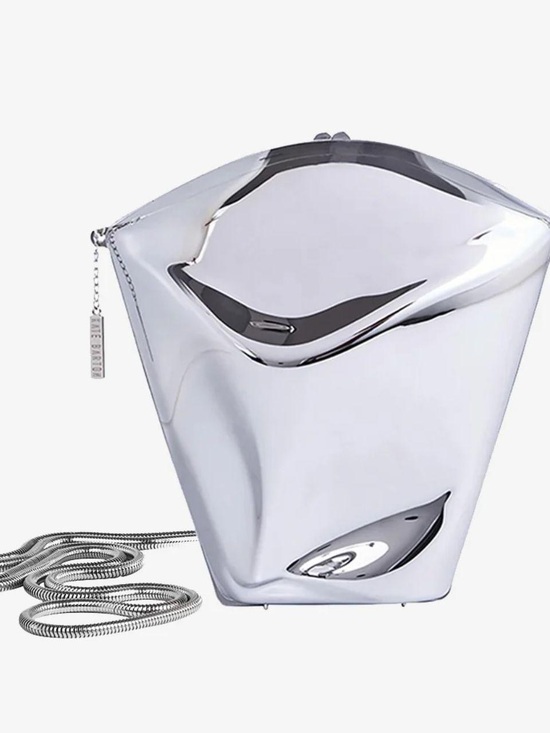 kate Barton Handbags - NWT Kate Barton Molded Mirror Bag with Chain Strap